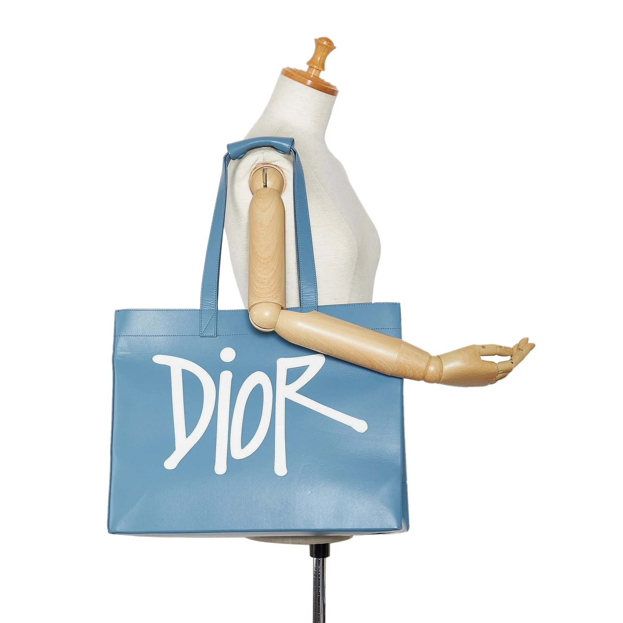 Dior x Stussy Large Logo Applique Tote (SHG-yoxNr1)
