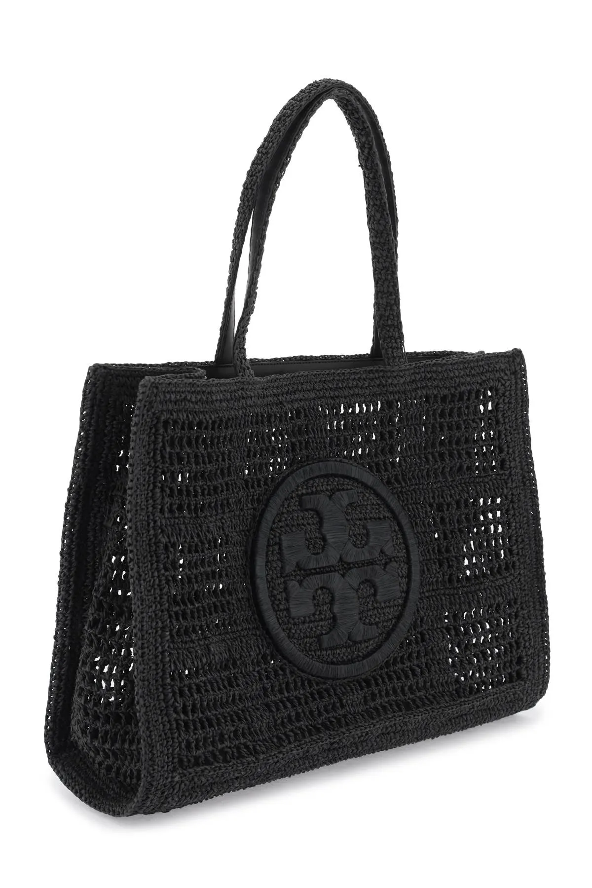 ella crochet raffia tote bag in