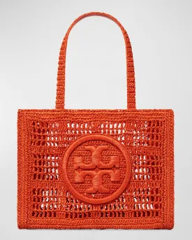 Ella Small Crochet Straw Tote Bag