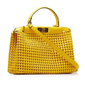 FENDI Medium Interlace Peekaboo Satchel