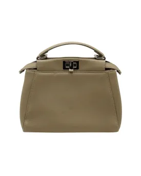 Fendi Peekaboo Mini Bag in Taupe Leather