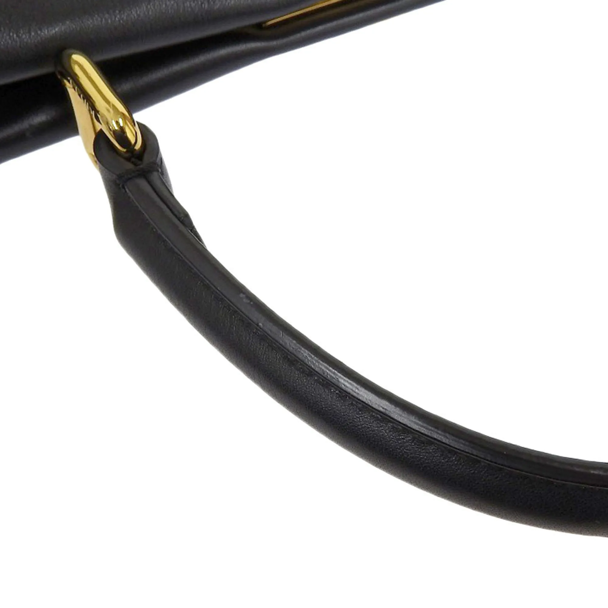 Fendi peekaboo studs handbag leather black