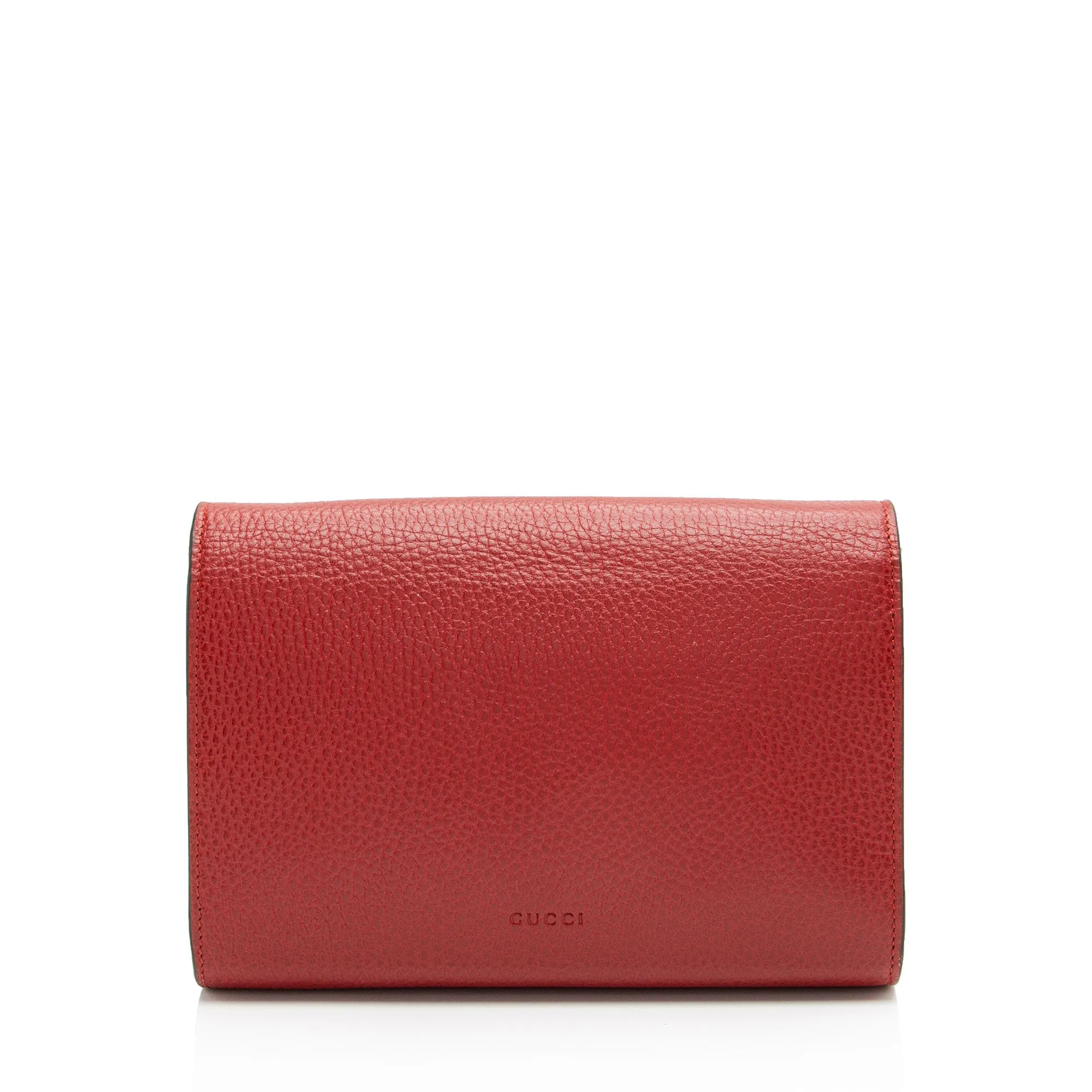 Gucci Leather Crystal Dionysus Chain Wallet