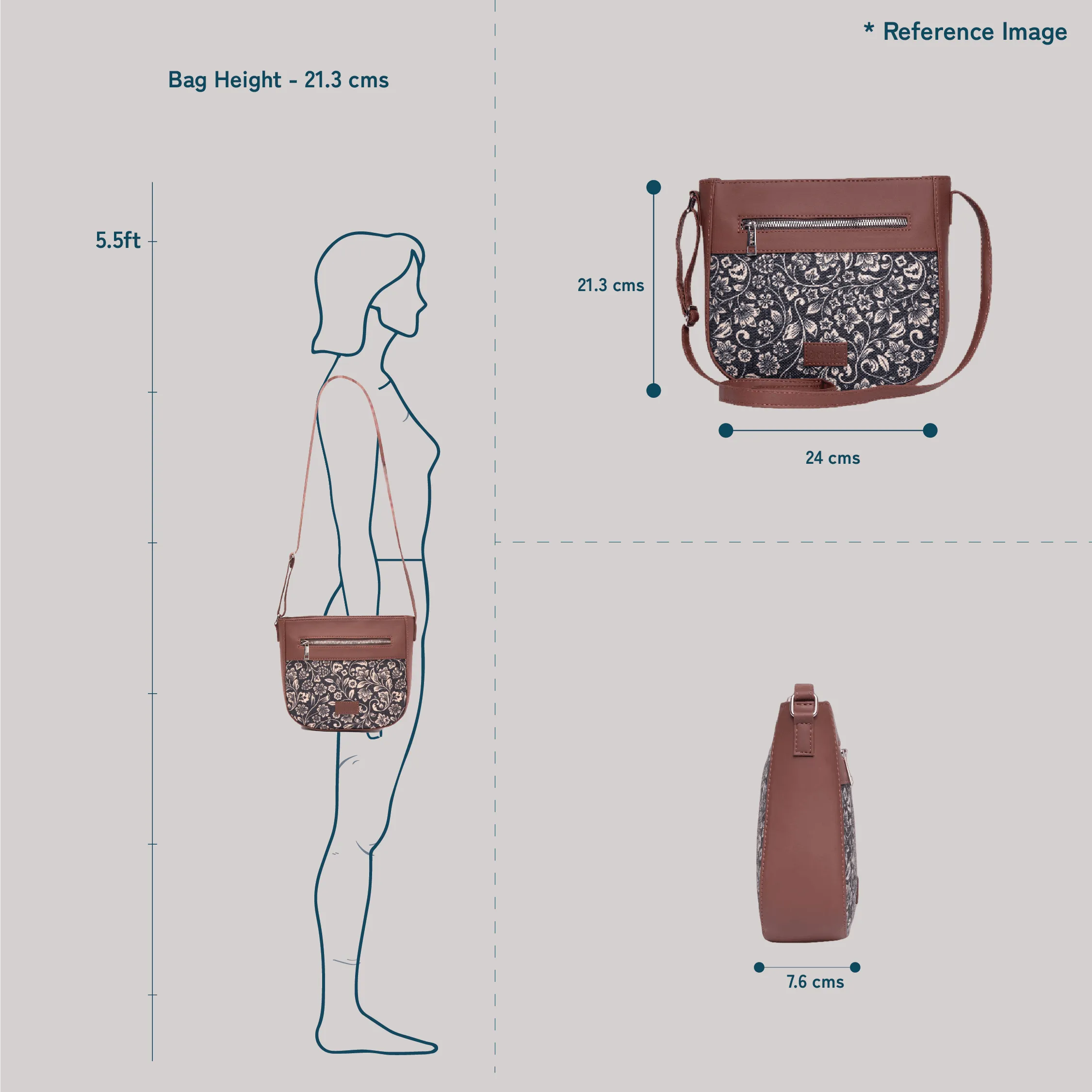 Ikat Arrow U-Shaped Sling Bag