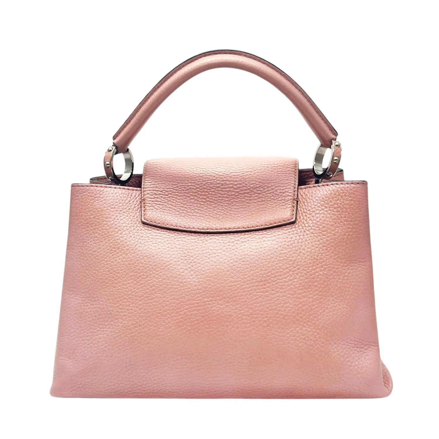 LOUIS VUITTON Magnolia Taurillon Capucines PM 2-Way Handle Bag - Pink