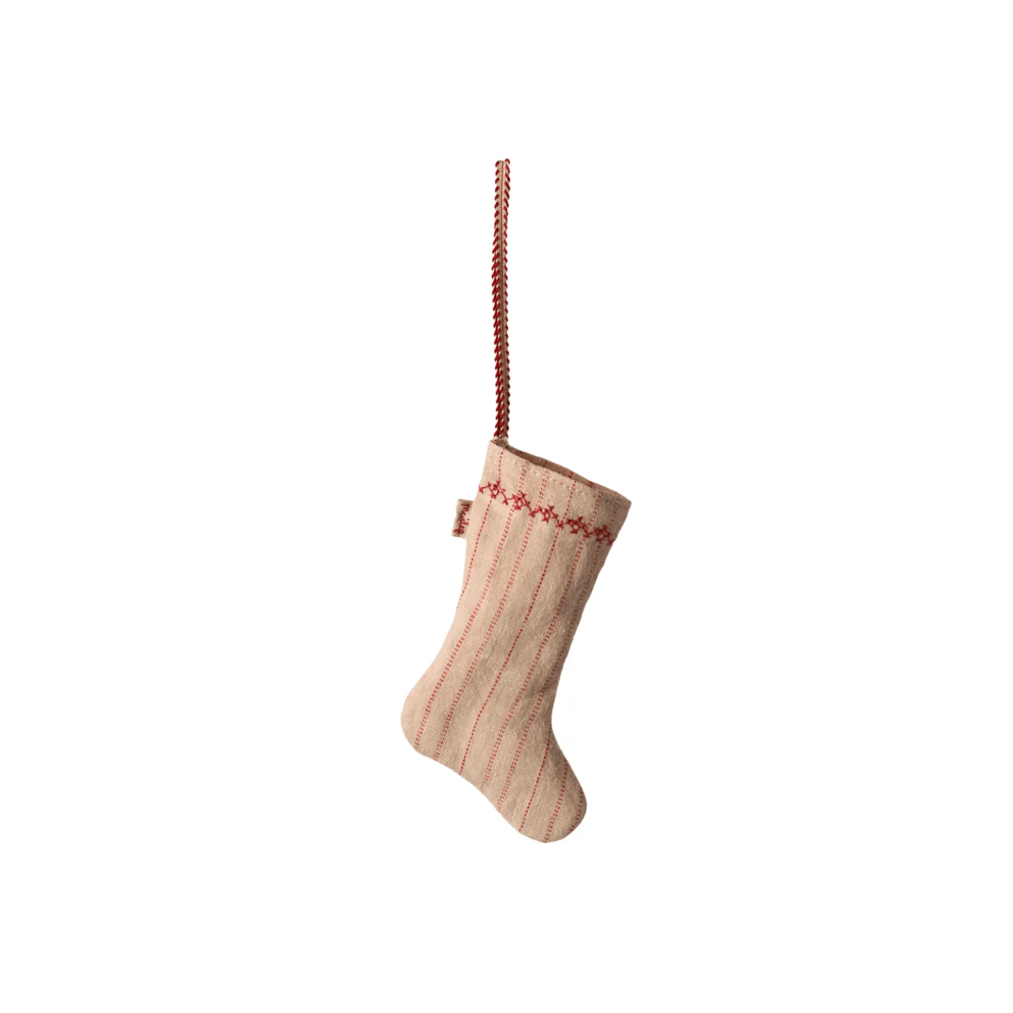 Maileg Stocking Ornament Stripe Sand FW24 NEW ARRIVAL