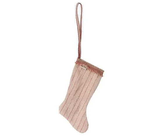 Maileg Stocking Ornament Stripe Sand FW24 NEW ARRIVAL