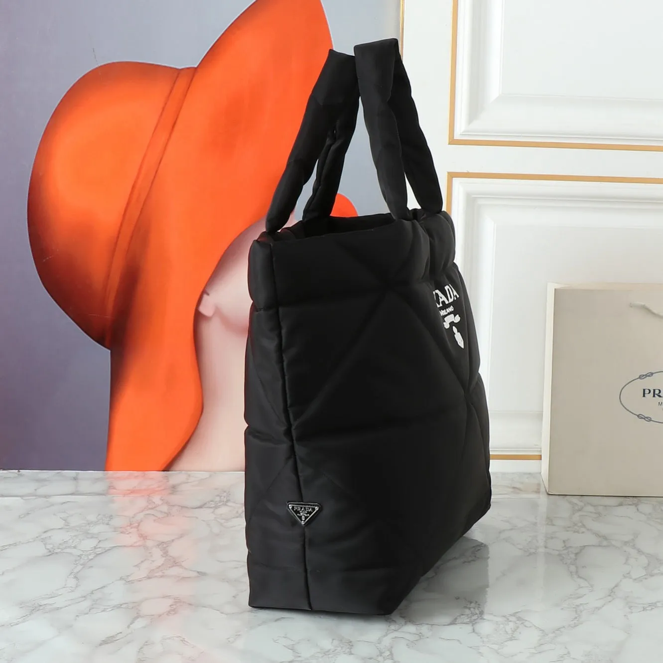P Padded Re-Nylon Tote Bag