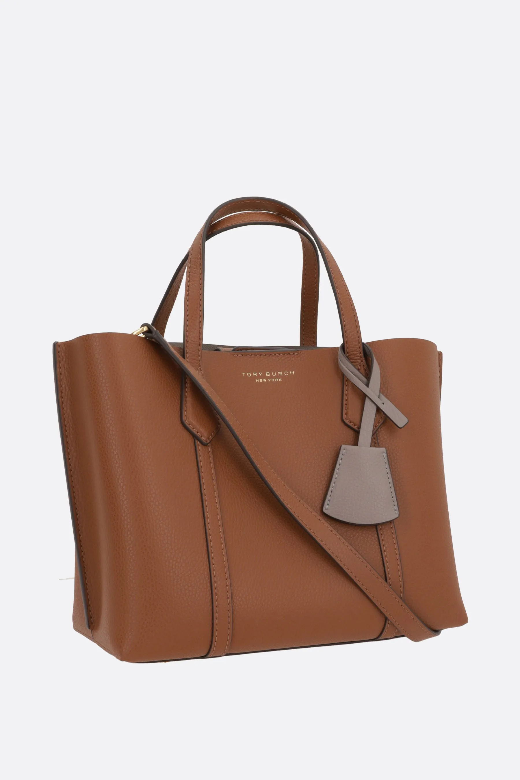 Perry small tote bag in grainy leather