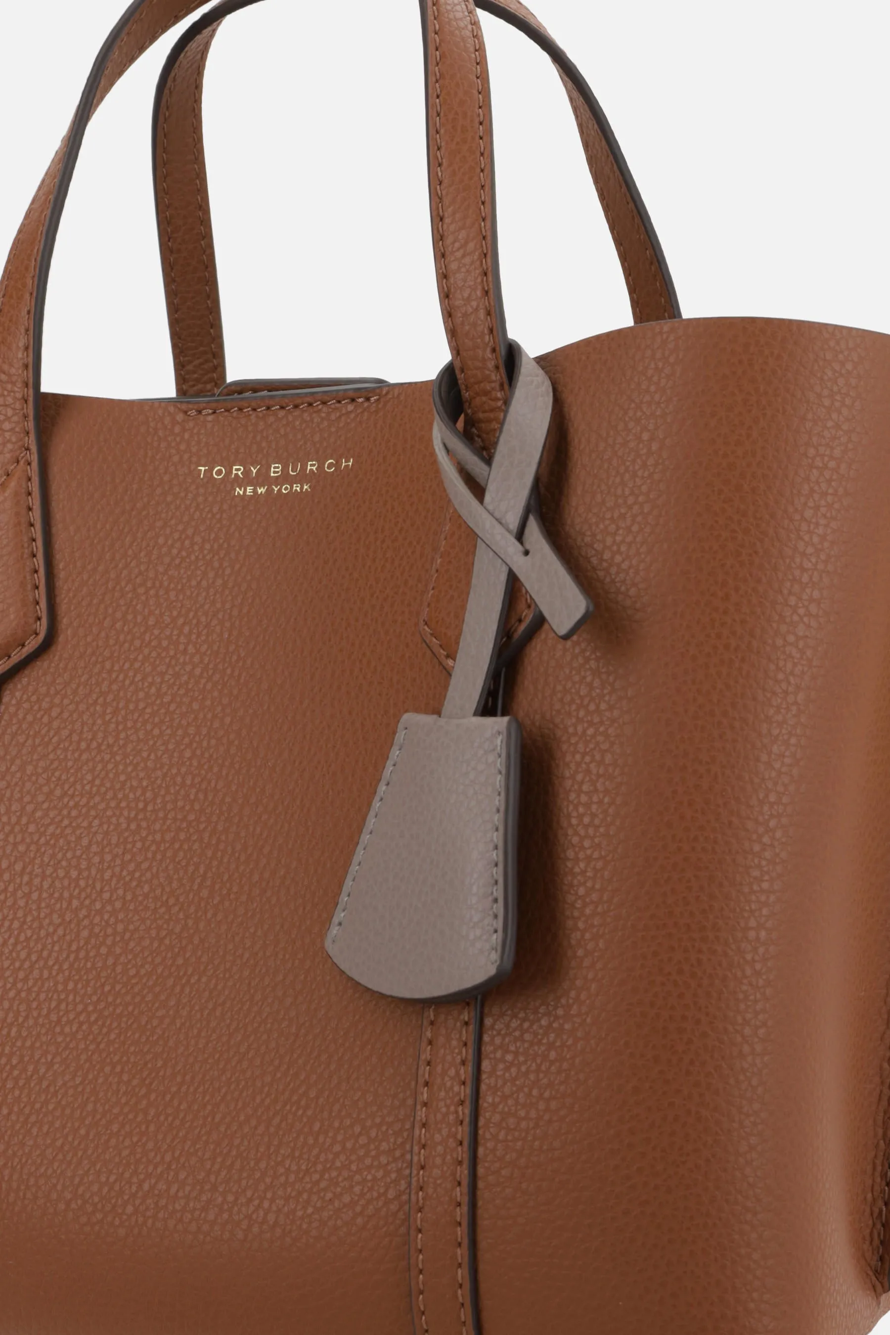 Perry small tote bag in grainy leather