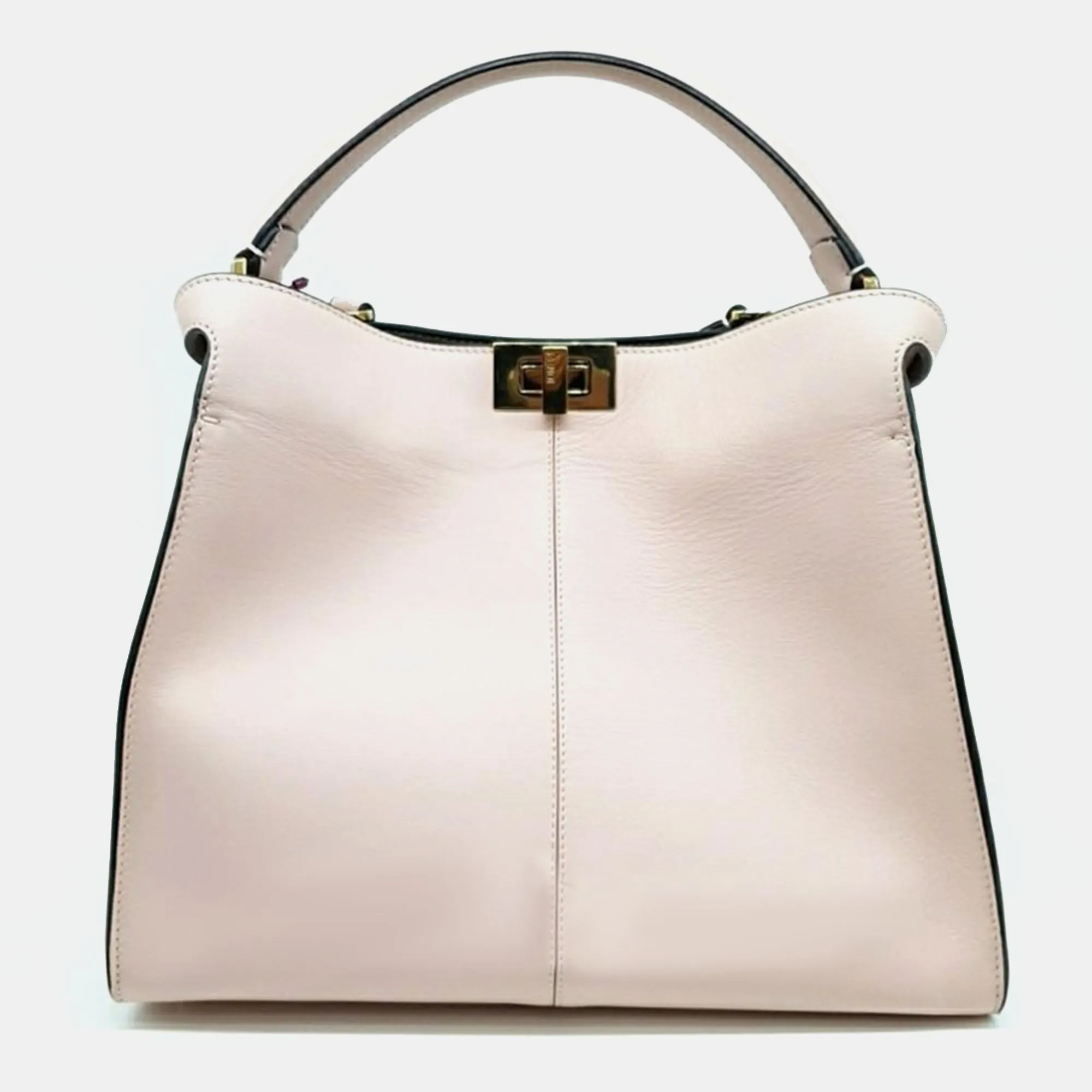 Pink Leather Peekaboo X Lite Tote Bag