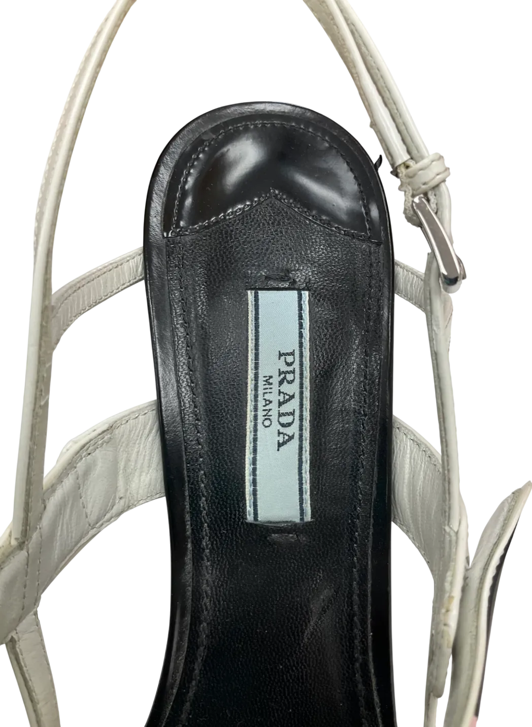 Prada Black Leather Slingback Pumps UK 7.5 EU 40.5 👠