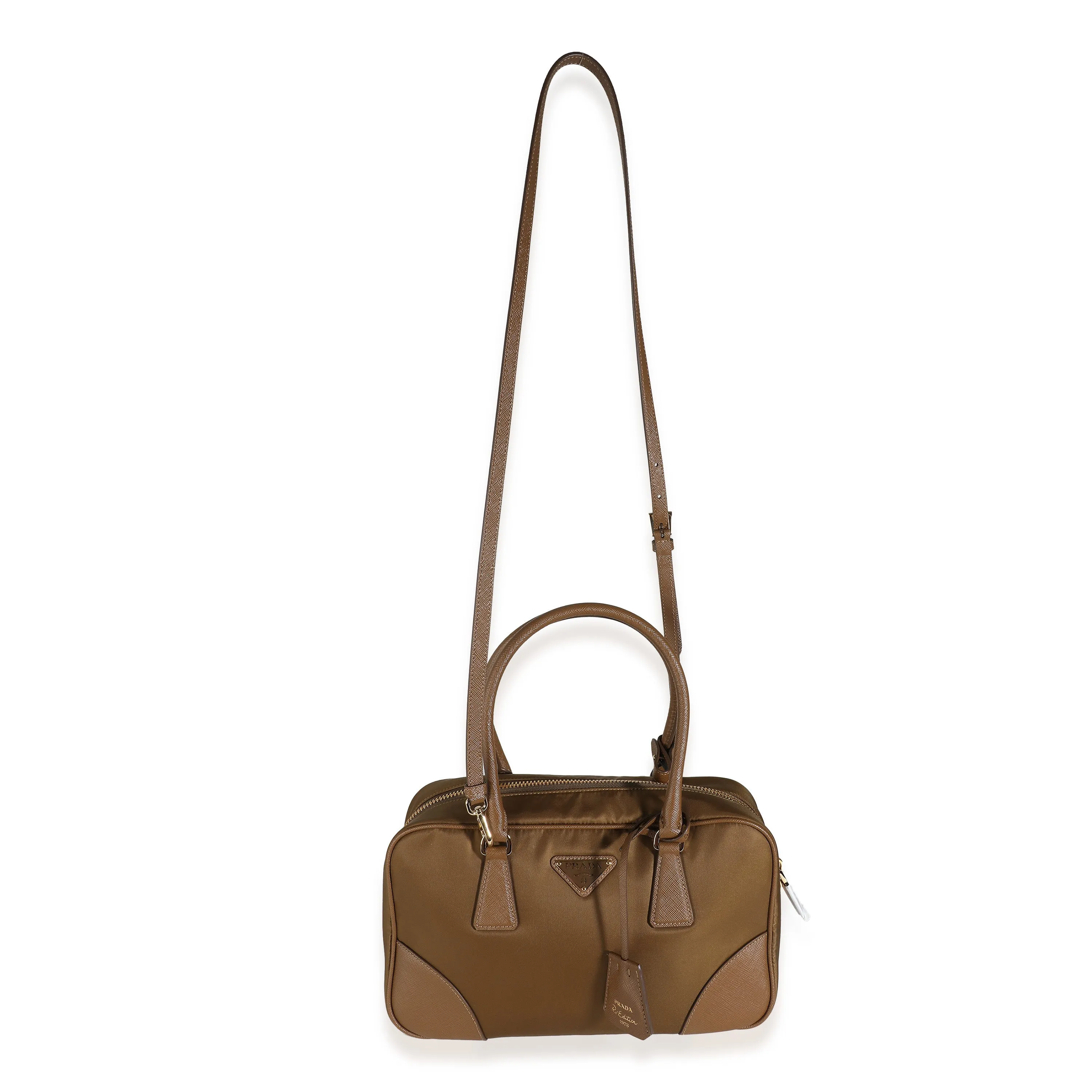 Prada Cork Beige Re-Nylon Medium Re-Edition 1978 Top Handle