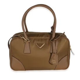 Prada Cork Beige Re-Nylon Medium Re-Edition 1978 Top Handle
