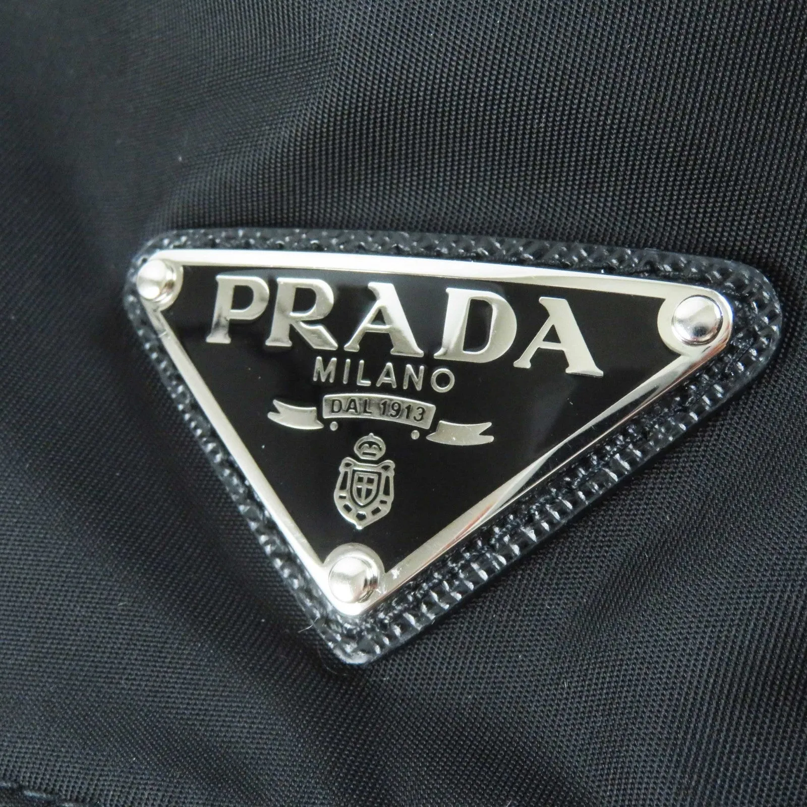 PRADA hat 1HC137 recycled polyamide black RE-NYLON