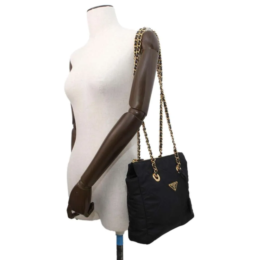 PRADA Re-Edition 1995 ChainSmallTote Bag Black 1BG468 Nylon
