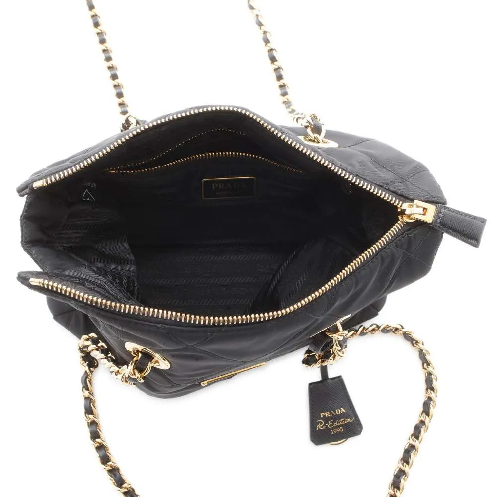 PRADA Re-Edition 1995 ChainSmallTote Bag Black 1BG468 Nylon