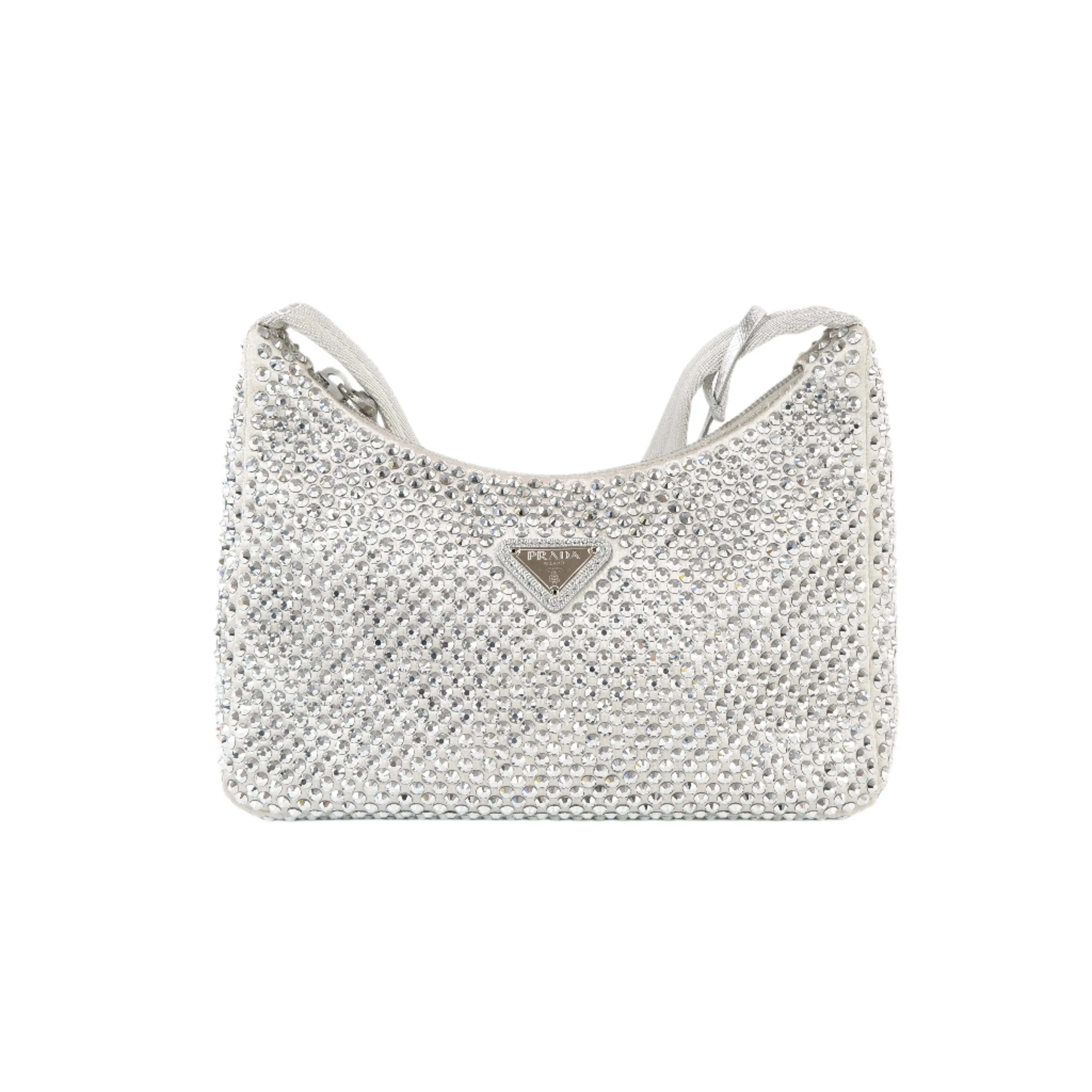 Prada Re-Edition Silver Argento Crystal