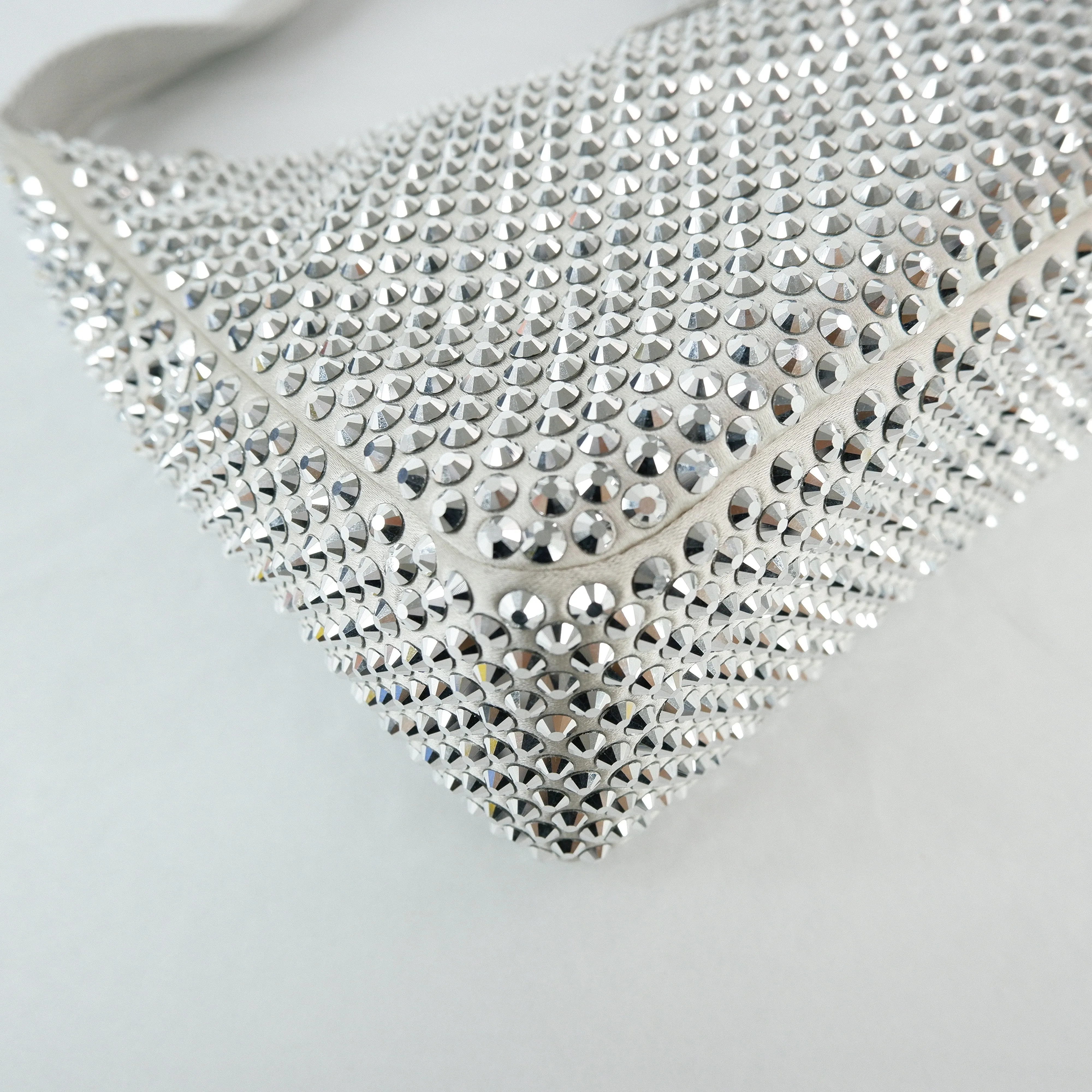 Prada Re-Edition Silver Argento Crystal