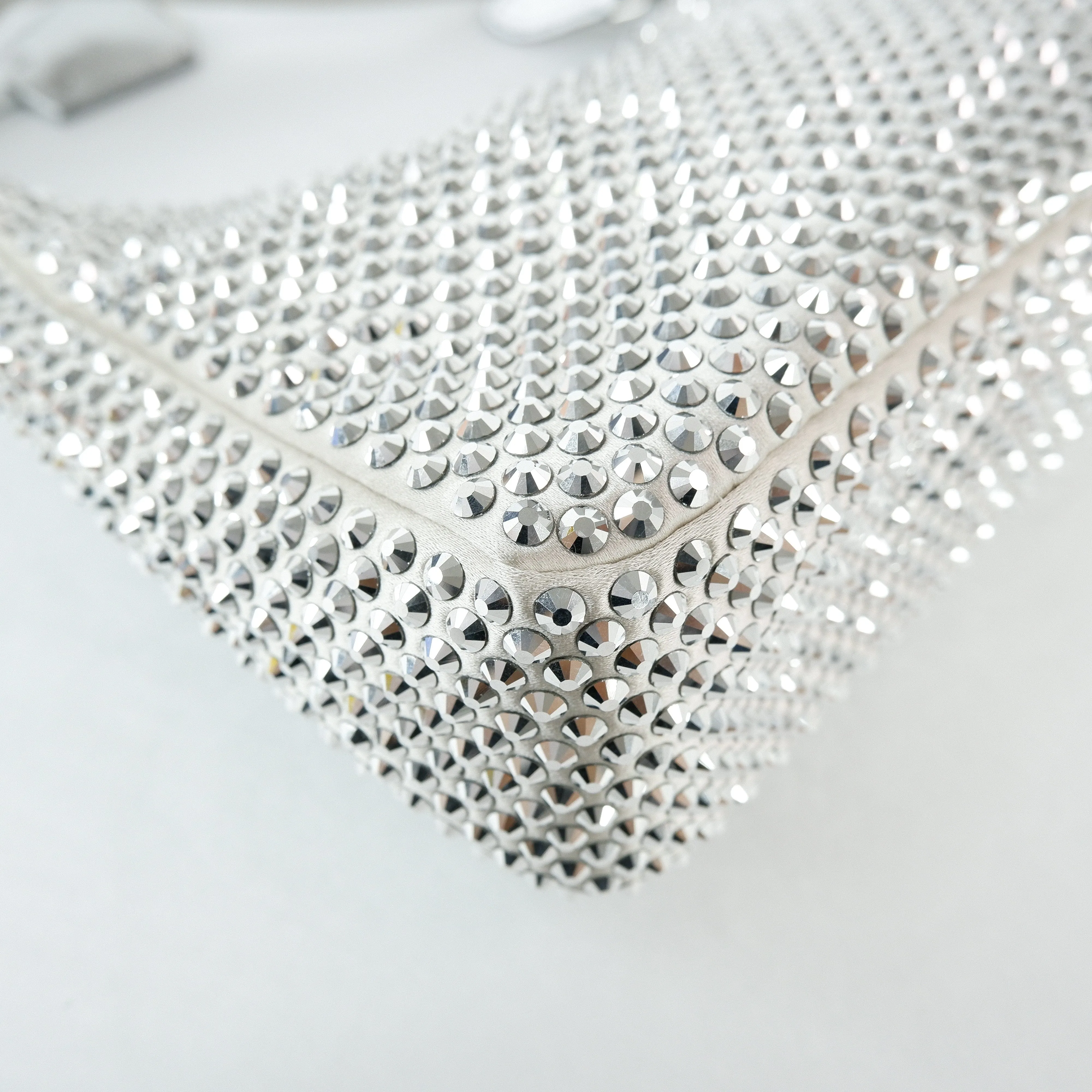 Prada Re-Edition Silver Argento Crystal
