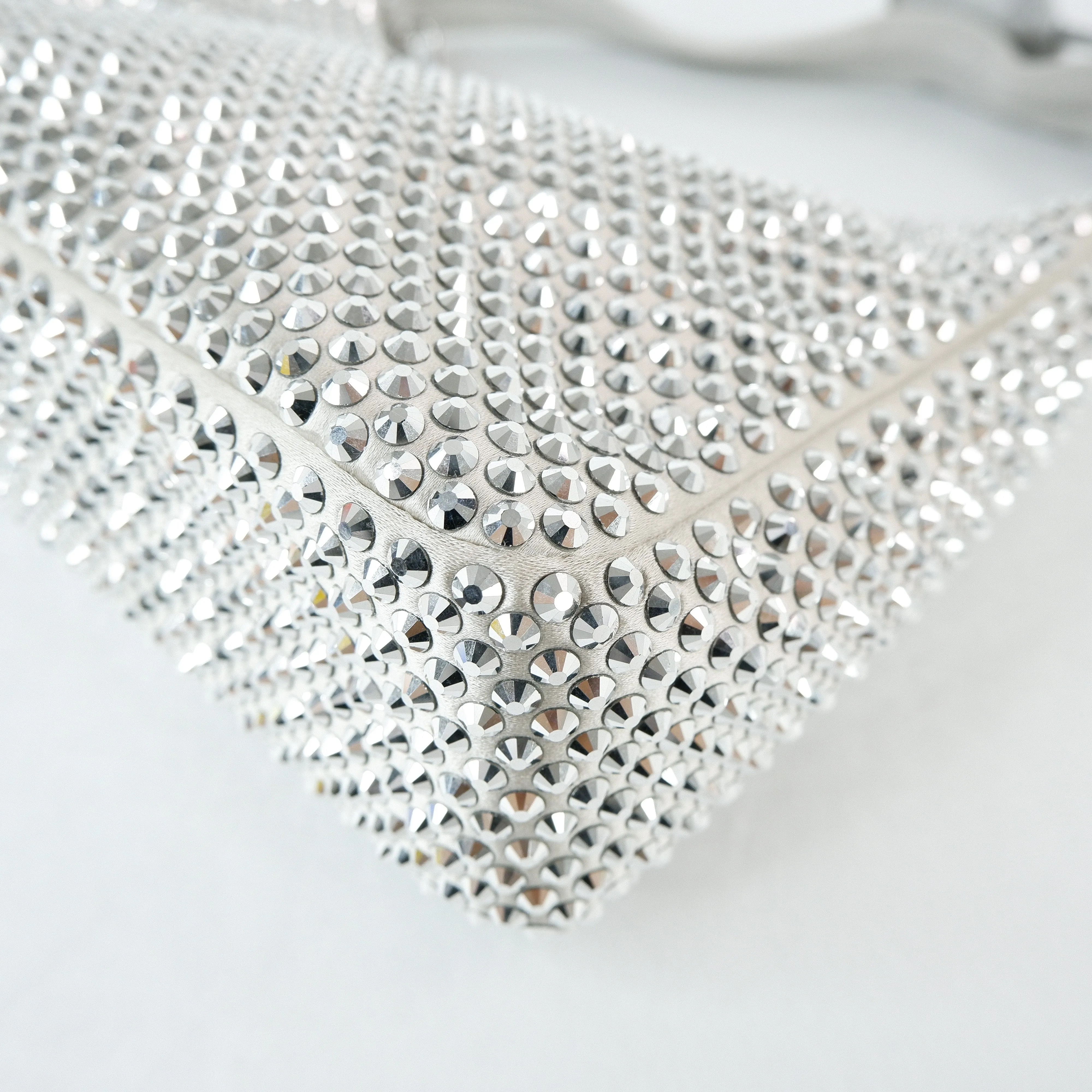 Prada Re-Edition Silver Argento Crystal