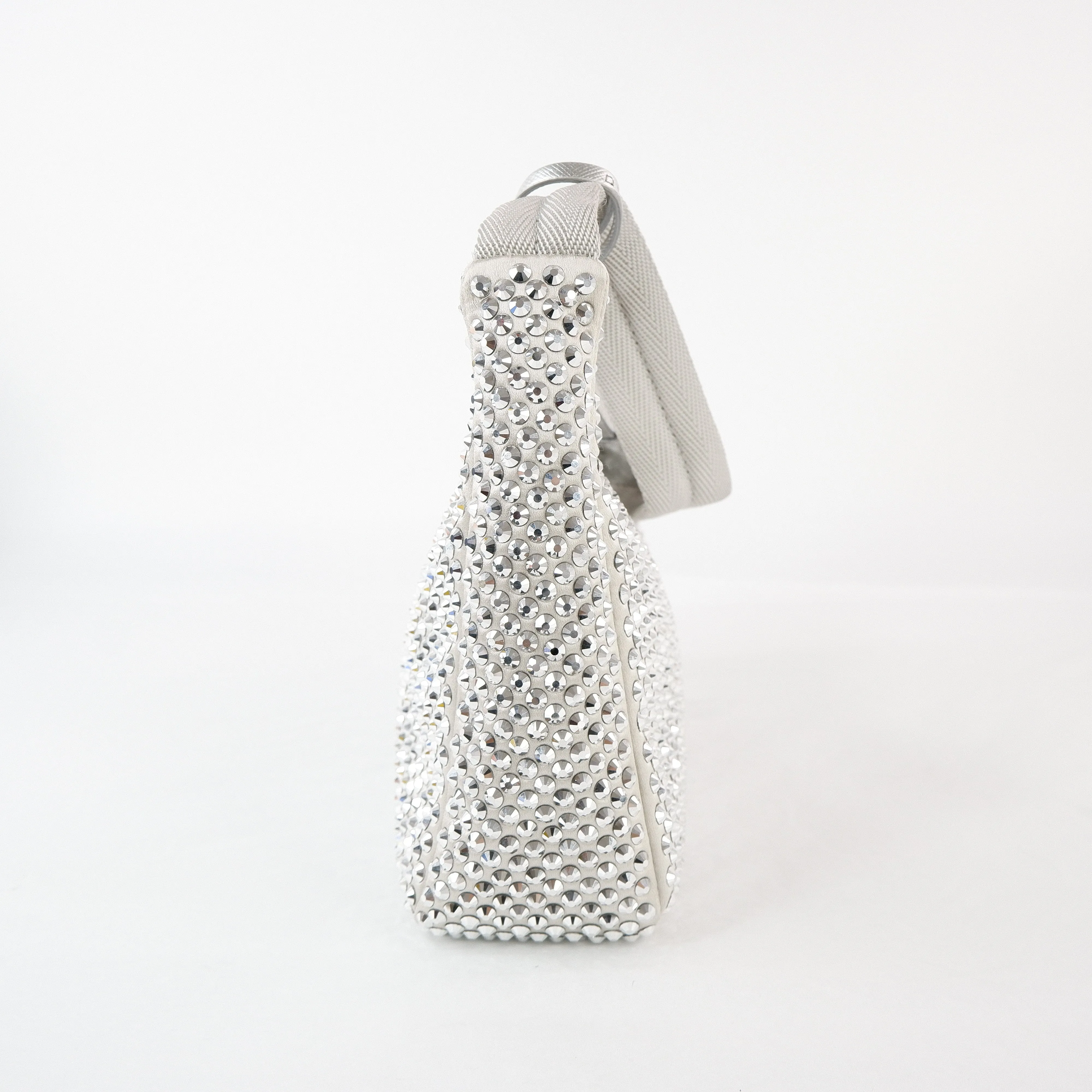 Prada Re-Edition Silver Argento Crystal