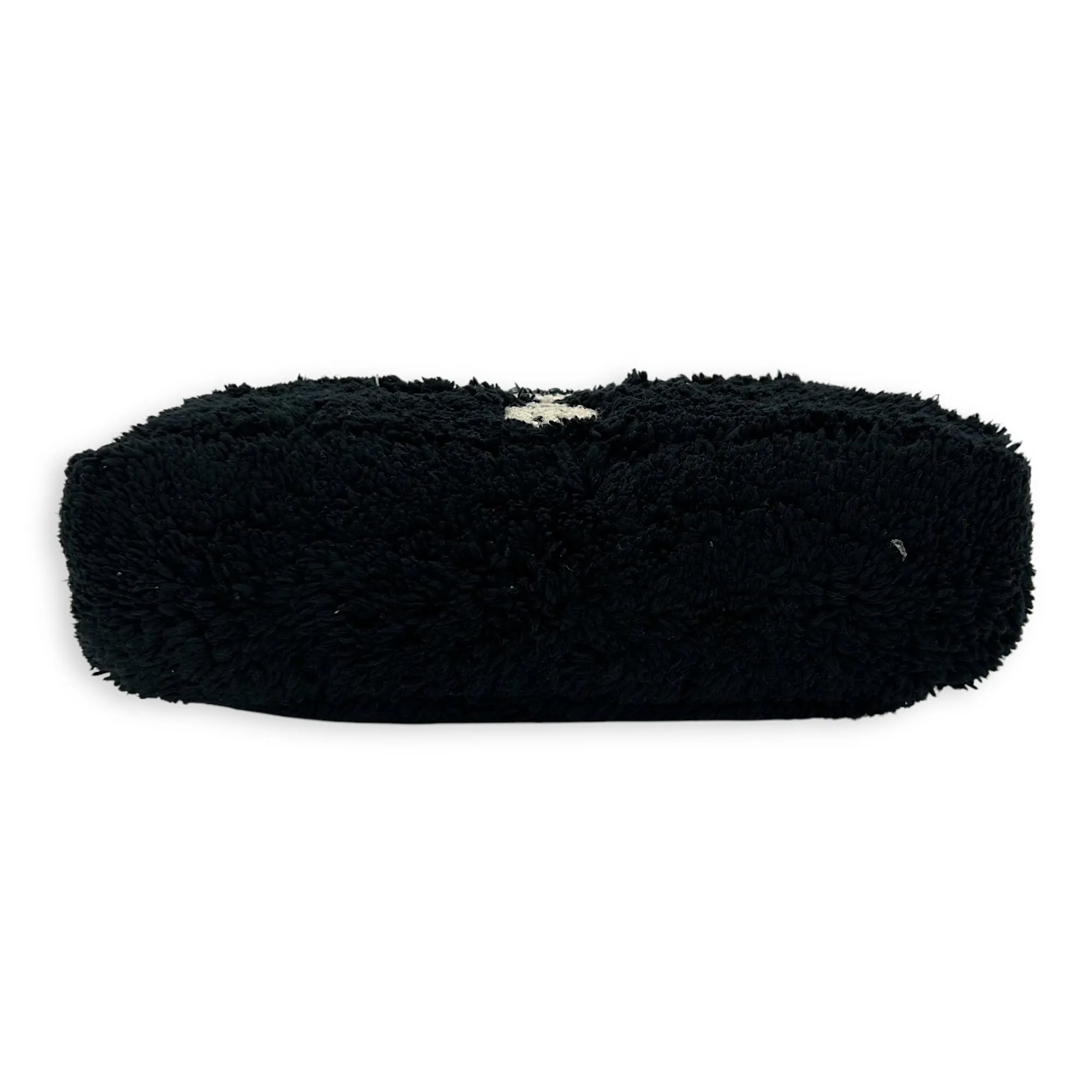 Re-Edition 2000 Black Shoulder Bag in Terry, Silver hardware