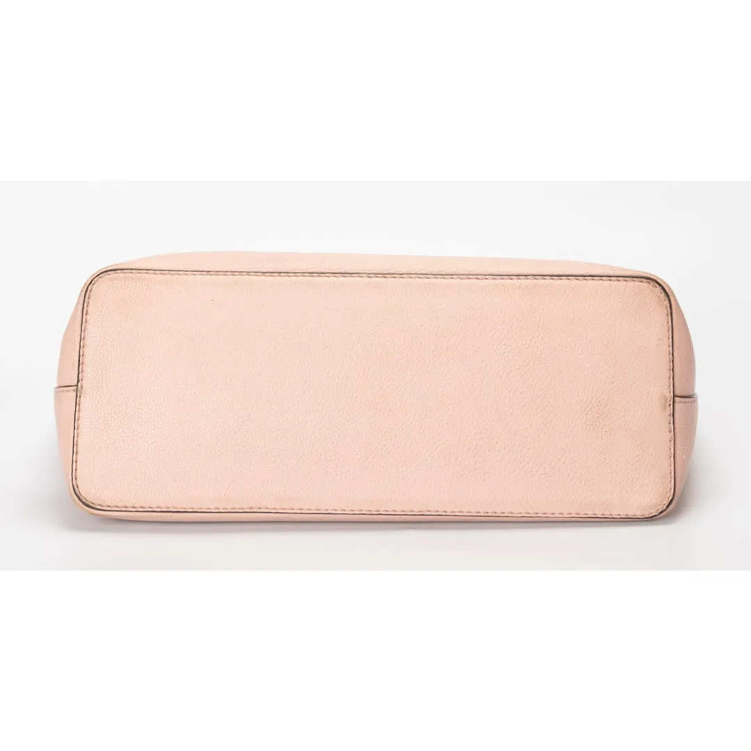 Tory Burch Pink Pebbled Leather McGraw Tote Bag