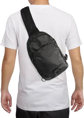 WESTEND Black Convertible Crossbody Sling Bag Backpack with Adjustable Strap for Traveling, Hiking, Daypack for Men and Women