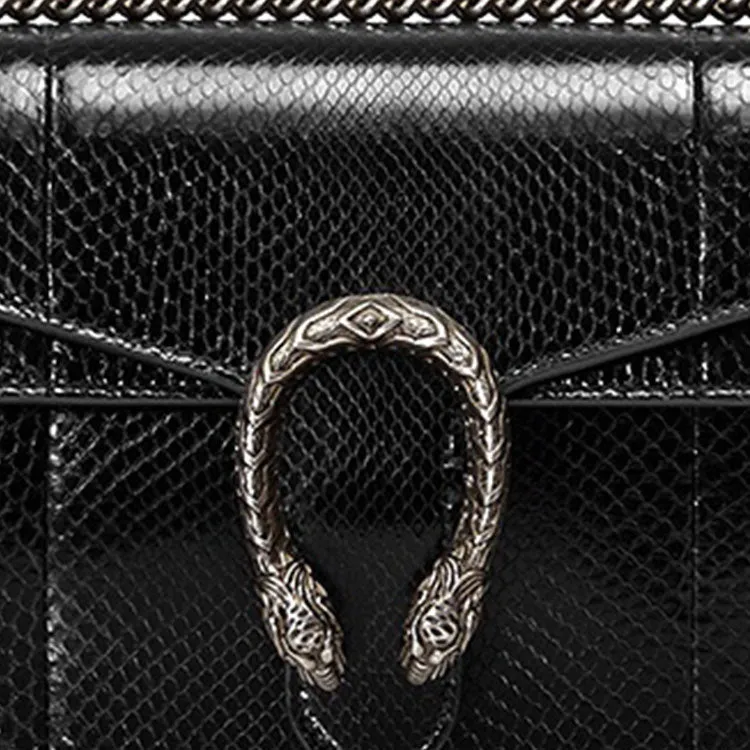 (WMNS) GUCCI Dionysus Leather Single Shoulder Bag Medium Black
