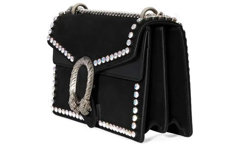 (WMNS) GUCCI Dionysus Series Leather Snake Decoration Single Shoulder Bag Black