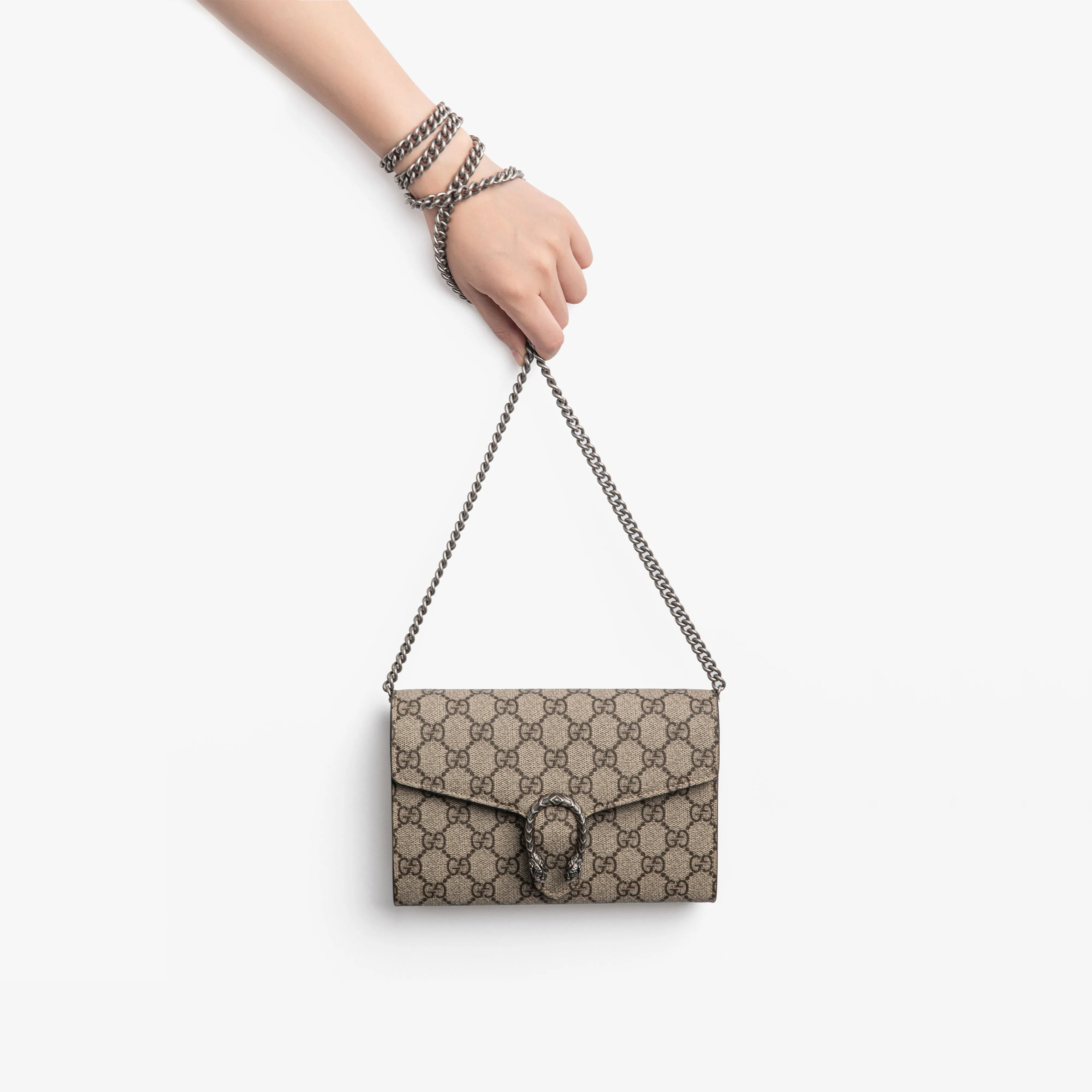 (WMNS) GUCCI Dionysus Series Synthetic canvasChain bag Dionysus Brown