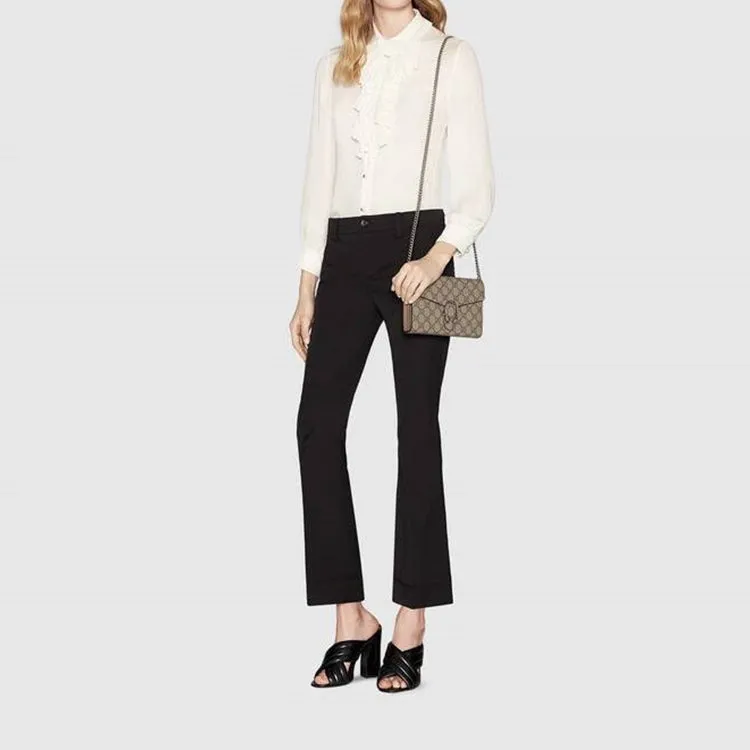 (WMNS) GUCCI Dionysus Series Synthetic canvasChain bag Dionysus Brown
