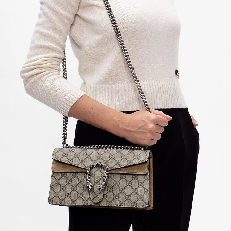 (WMNS) GUCCI GG Dionysus Small-Sized Single-Shoulder Bag Grey/Brown